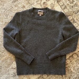 J. Crew Women’s Charcoal Cashmere Crewneck Sweater